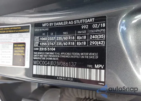 2018 Mercedes-Benz Glc 300 z USA, uszkodzony, nr VIN WDC0G4JB2JV086137